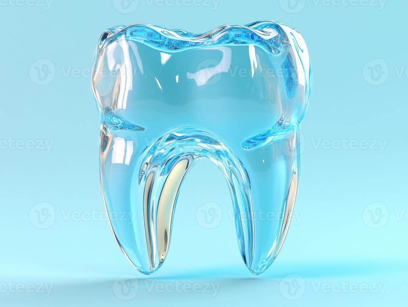 Transparent tooth model showcasing dental health concepts photo