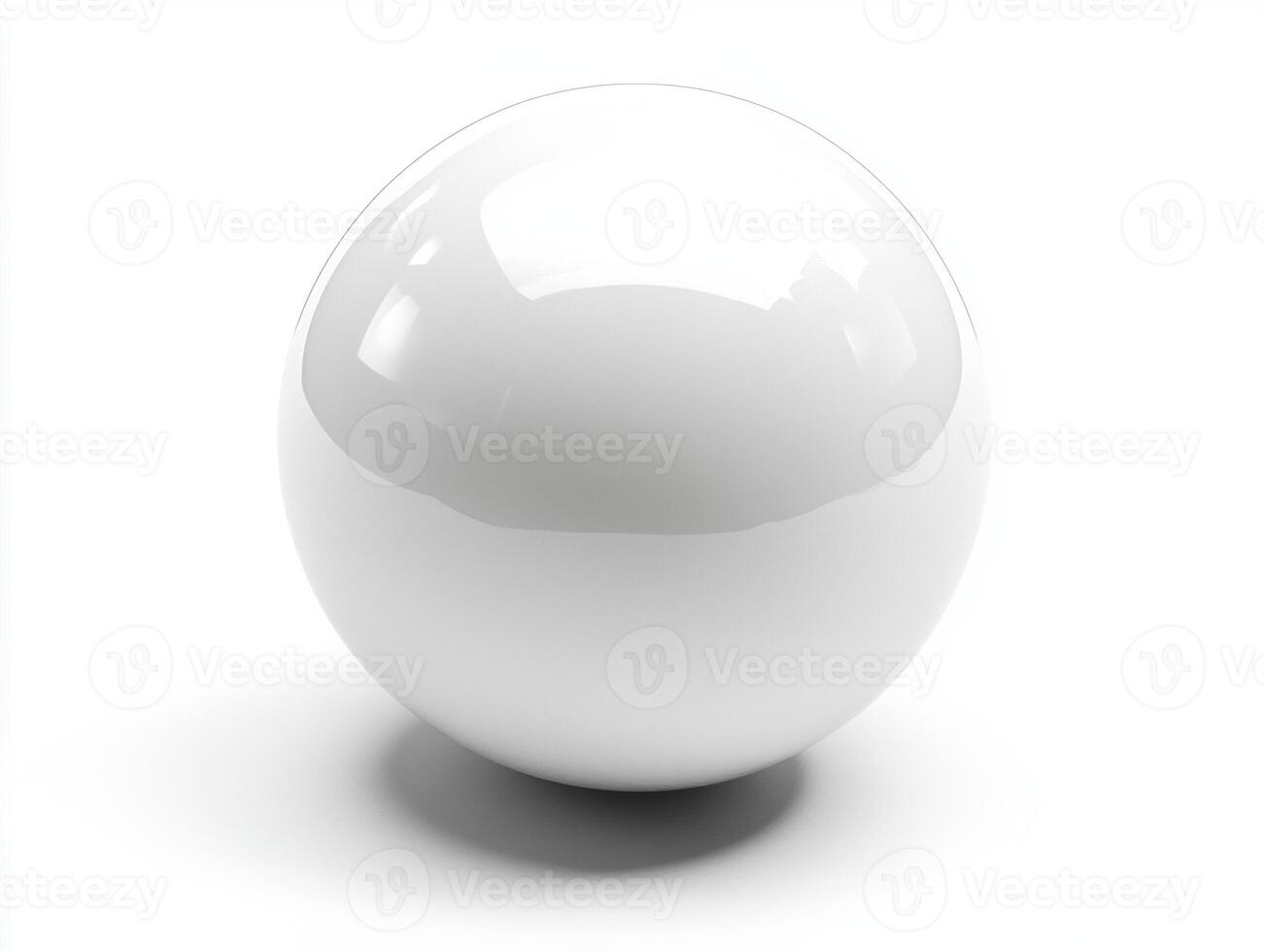 White spherical object on a plain background in bright lighting photo