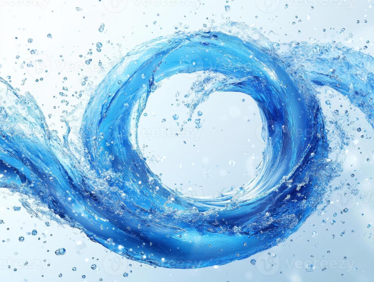 Swirling water creating a dynamic and vibrant splash effect photo