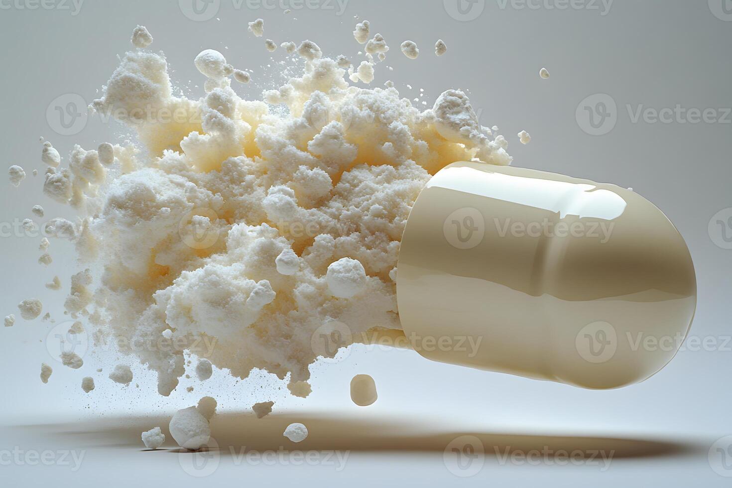 Exploding Capsule Visualizing Pharmacology and Supplement Concepts for Science Publications photo