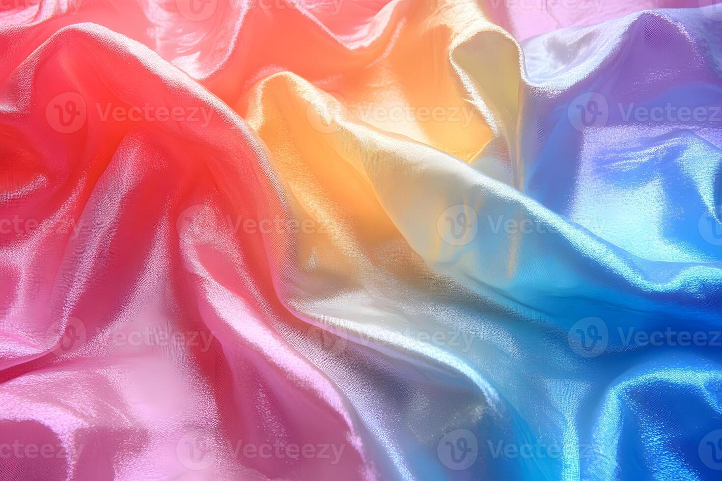 Vibrant Iridescent Fabric Texture in Soft Pastel Colors for Creative Design Projects photo