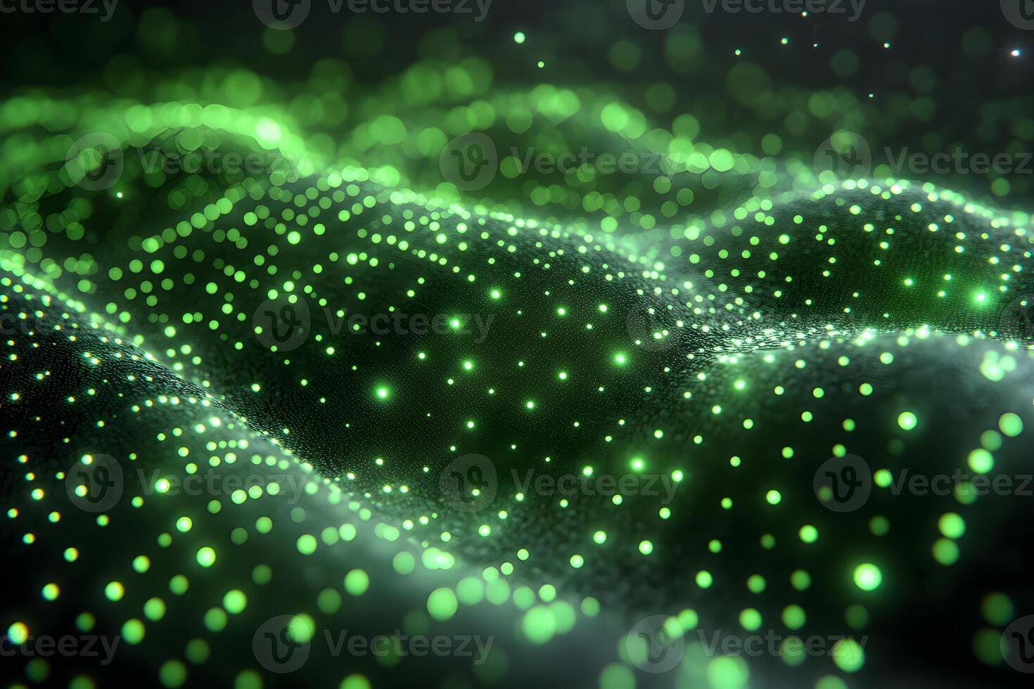 Abstract Green Digital Matrix - Futuristic Technology Background for Innovative Designs photo