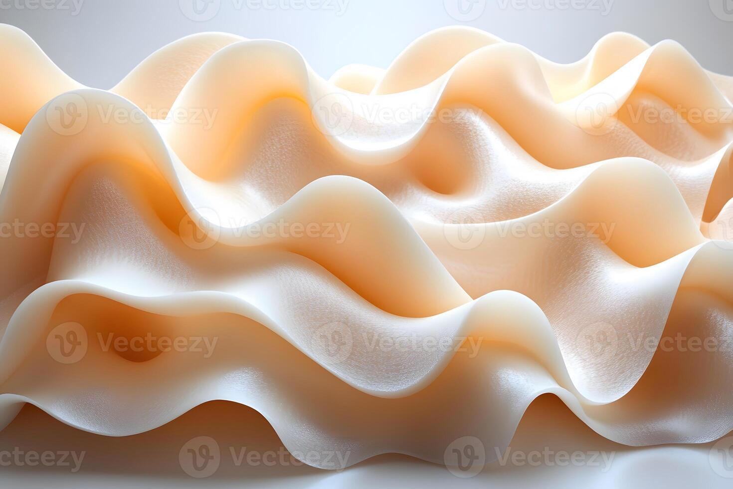 Abstract Waves of Soft Beige and White Textures for Elegant Design photo