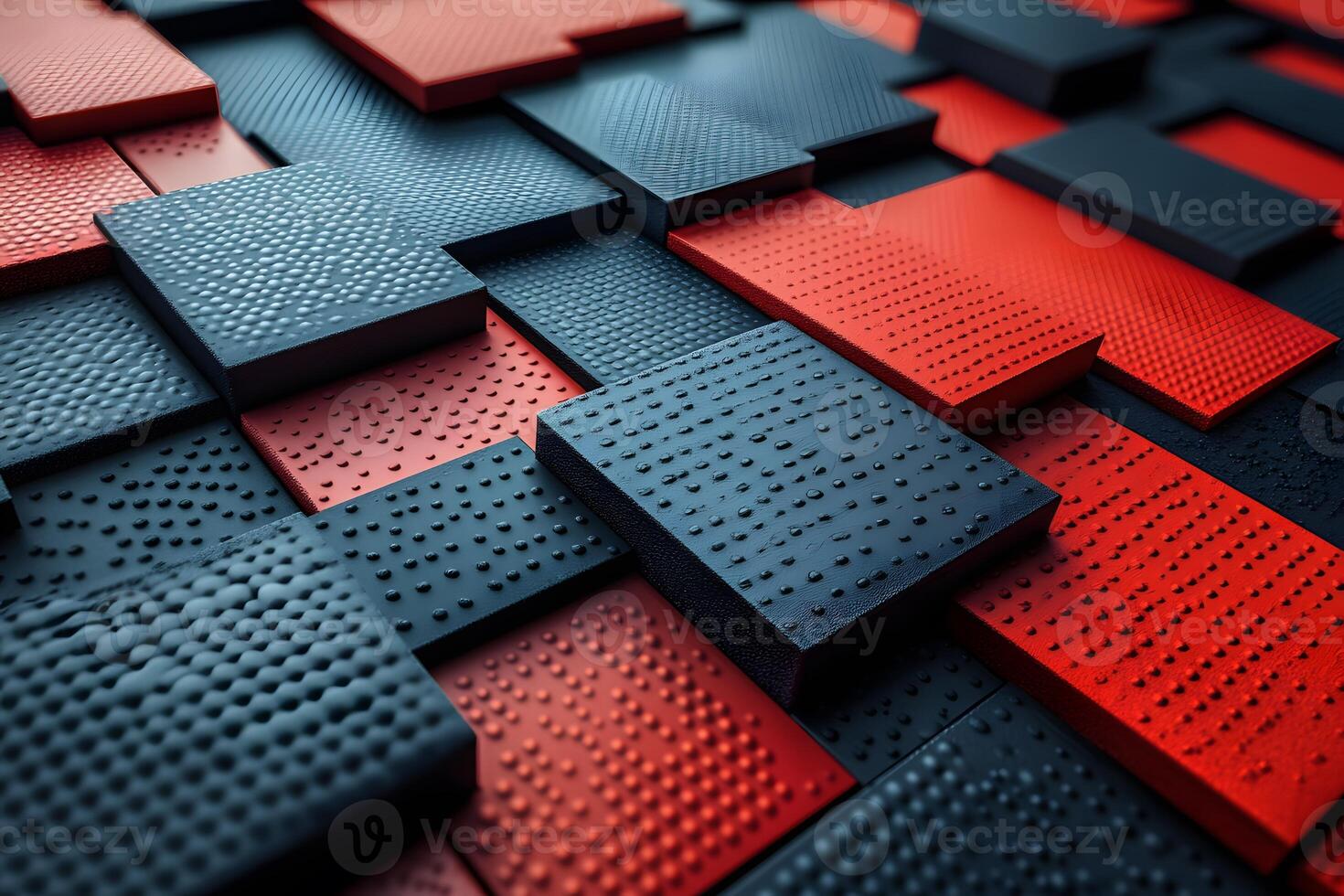 Abstract Red and Black Geometric Pattern - Modern Design for Background or Print photo