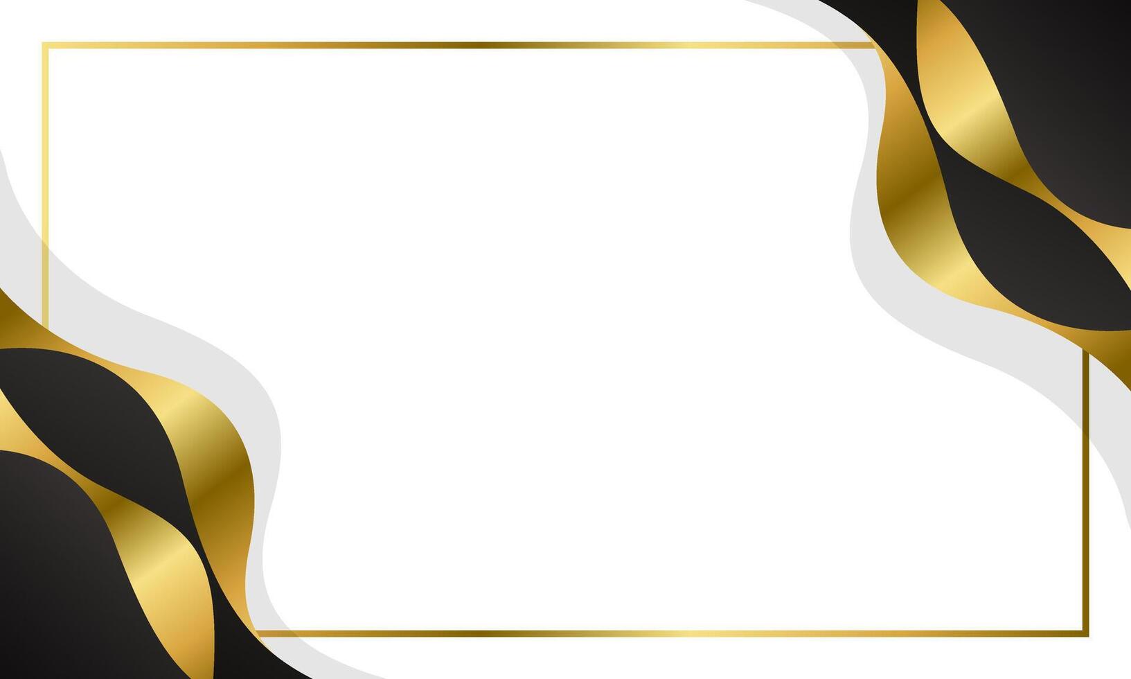 Abstract Modern black and gold frame background. design vector