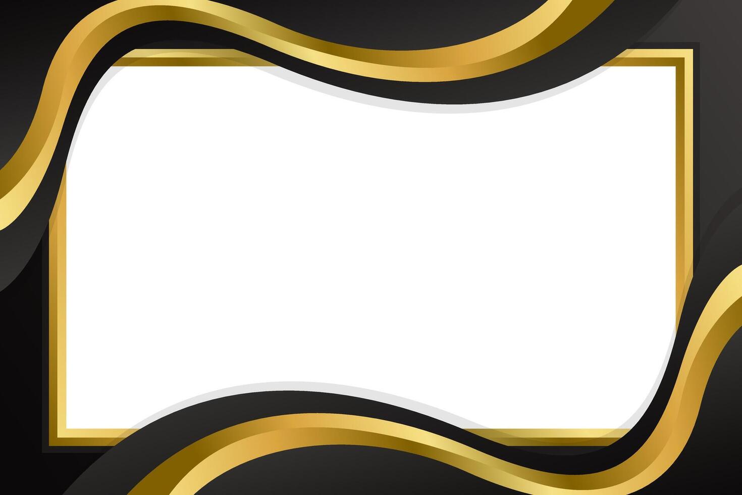 Abstract Black and Gold Wave Background. Certificate design vector