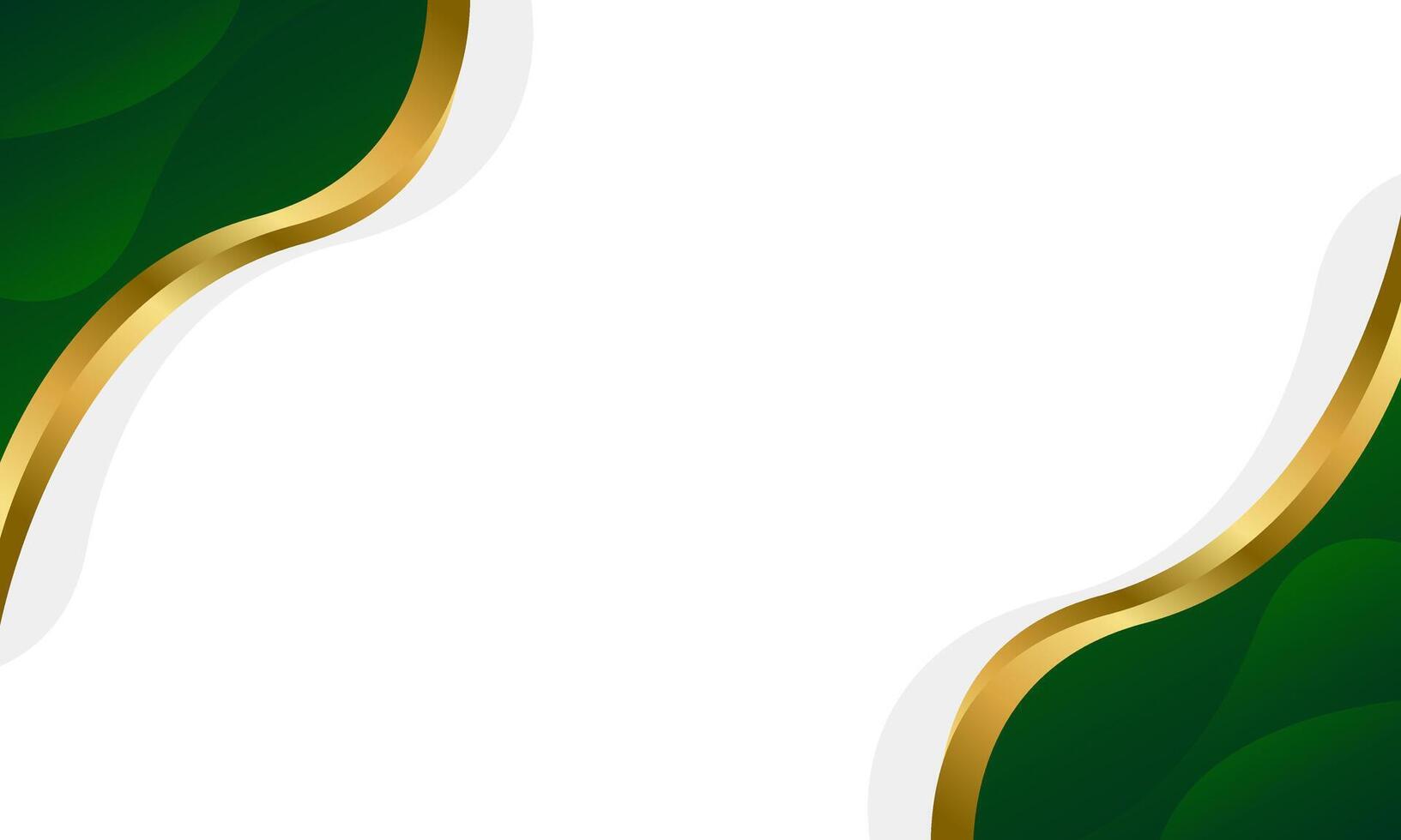 Abstract Green and Gold Wave Background, Simple elegant design vector