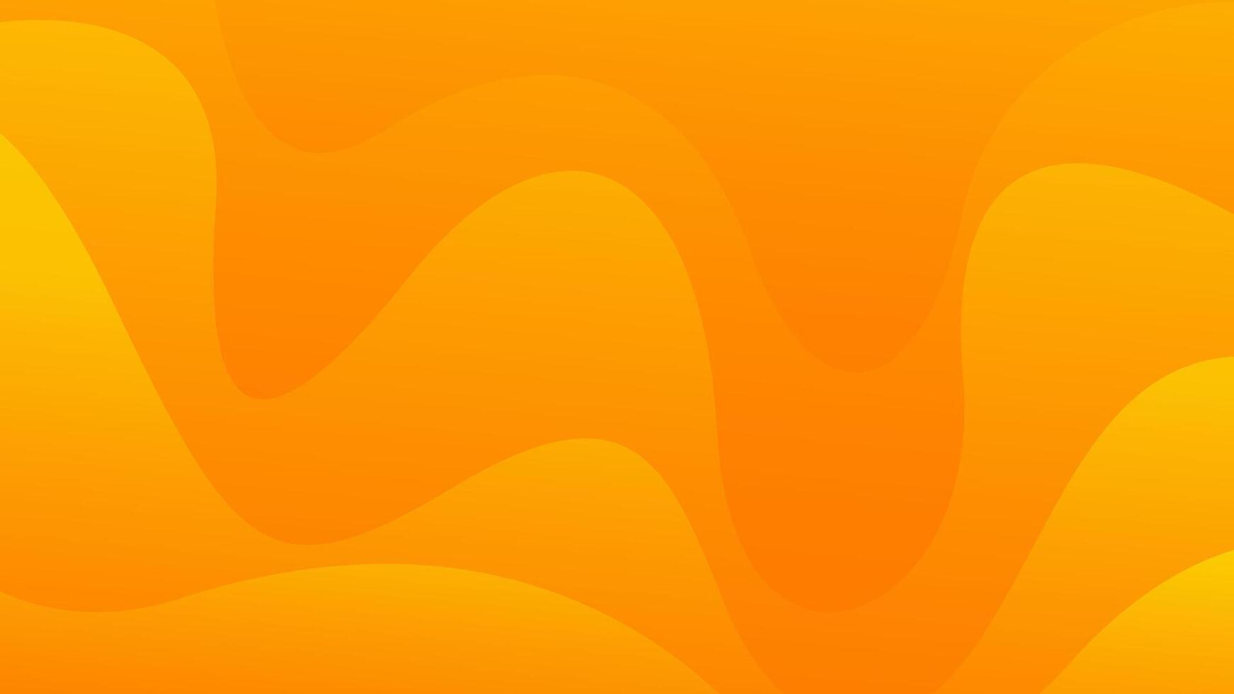 Abstract orange-yellow gradient liquid wave background. Modern dynamic wallpaper vector