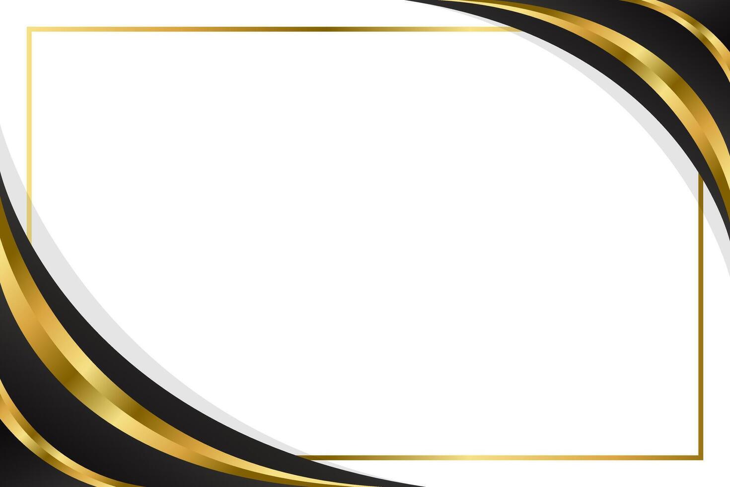 Modern black and gold frame background. design vector