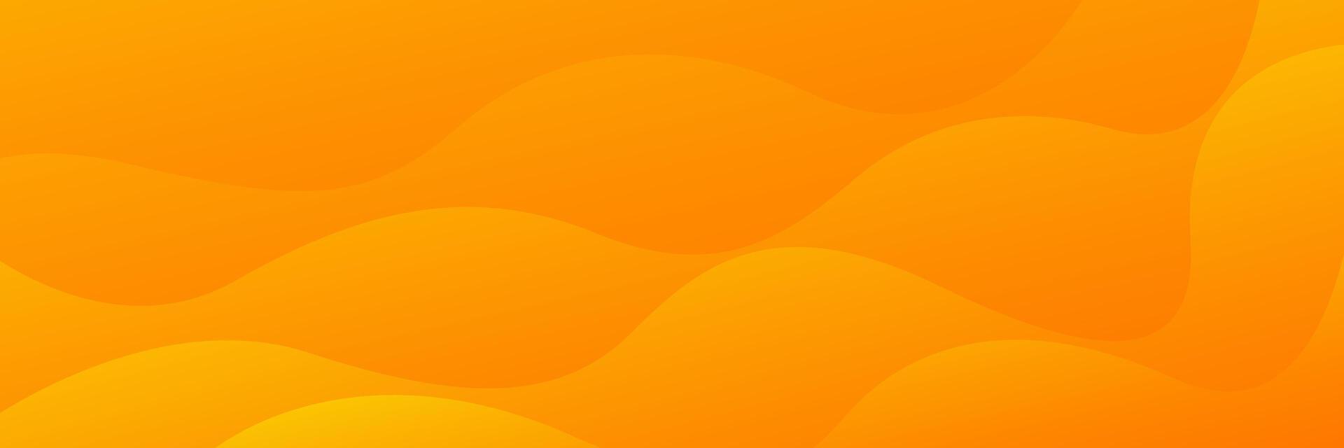 Vibrant Orange-Yellow Gradient Abstract Fluid Wave Background vector