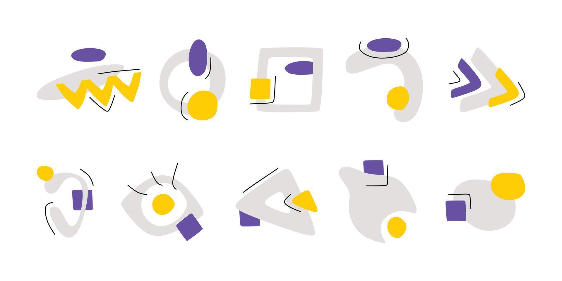 Hand Drawn Abstract Shape Illustration vector