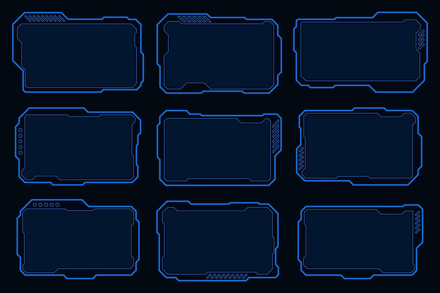 Technology futuristic set hi tech element. HUD sci-fi interface. vector