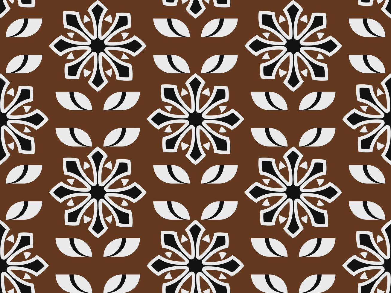 Geometric Seamless Pattern Folk Floral Pattern Classic Motif Abstract Floral Print Design. vector