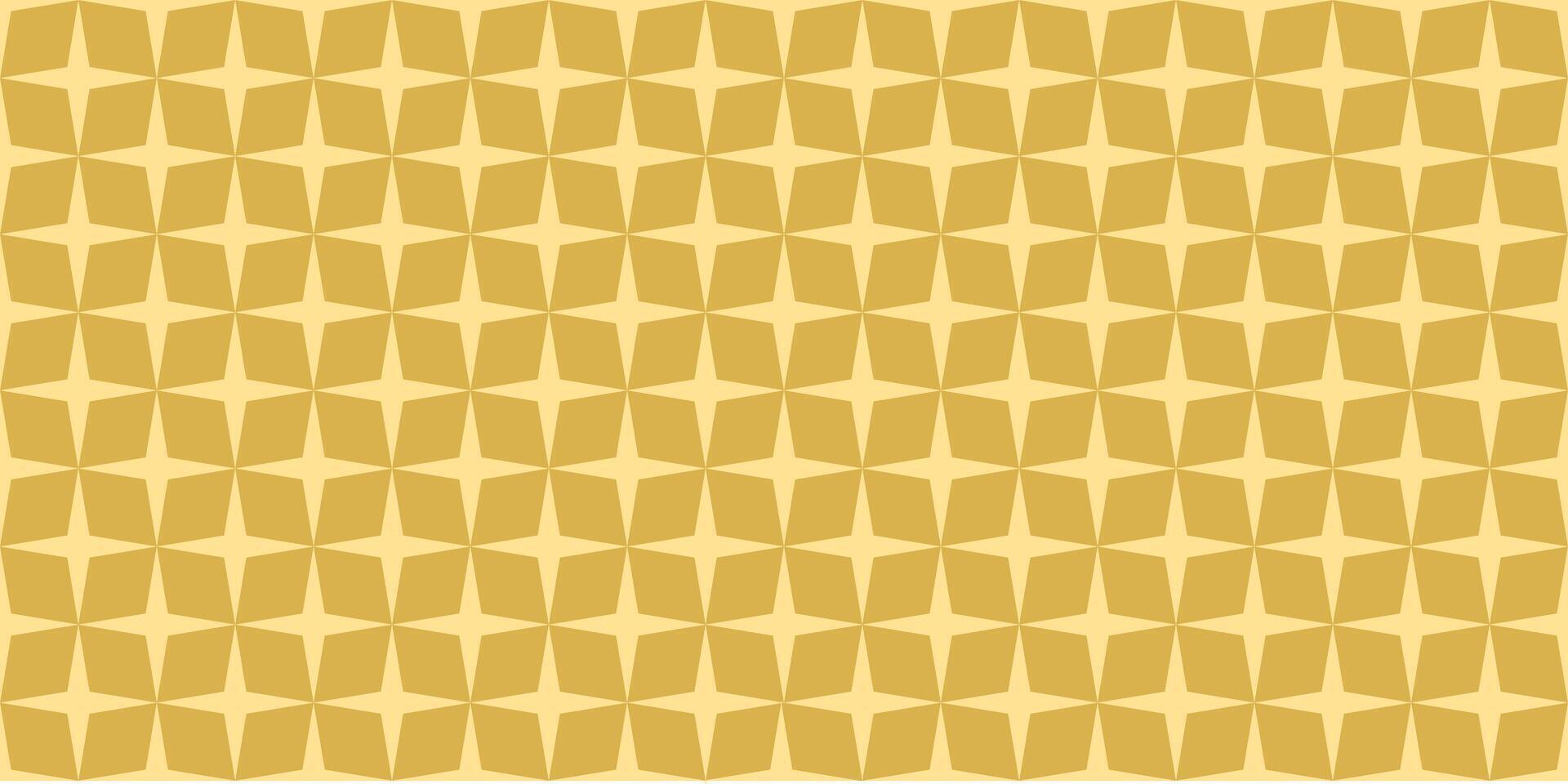 Abstract background, yellow Isometric star Seamless Pattern vector