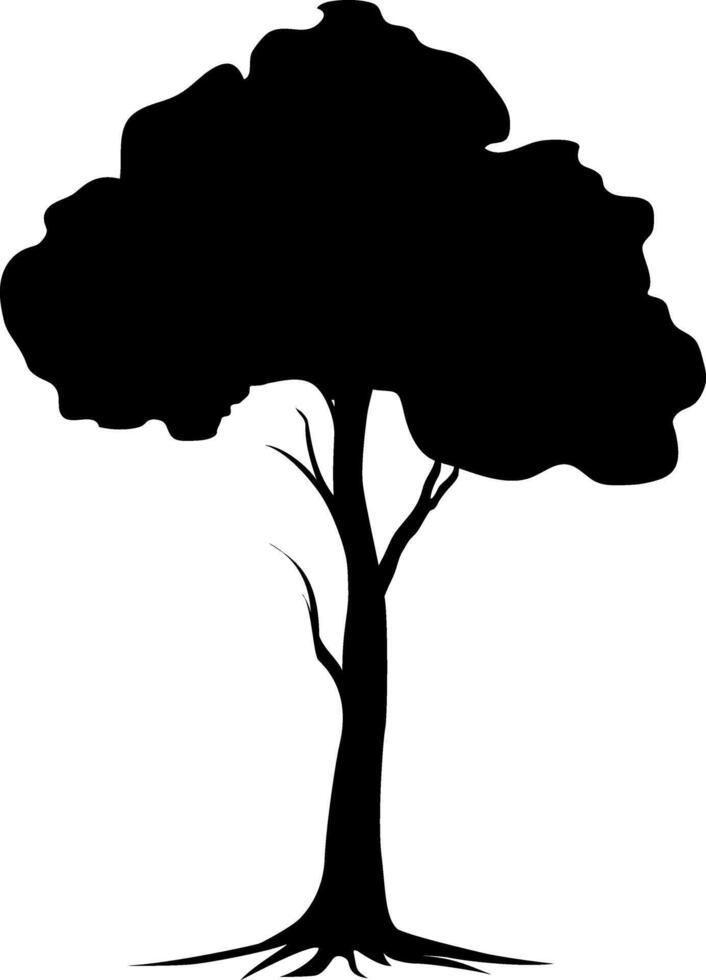 Tree silhouette. black tree. vector