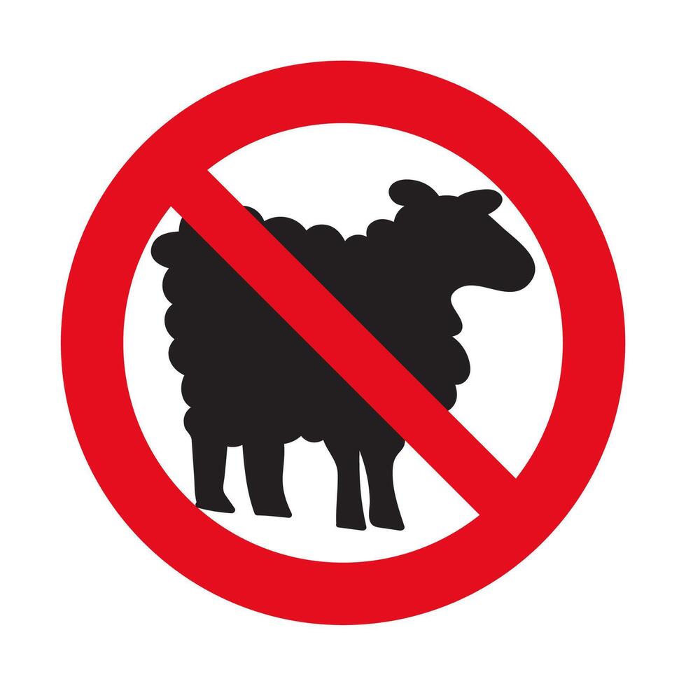 No sheep. illustration on white background. vector