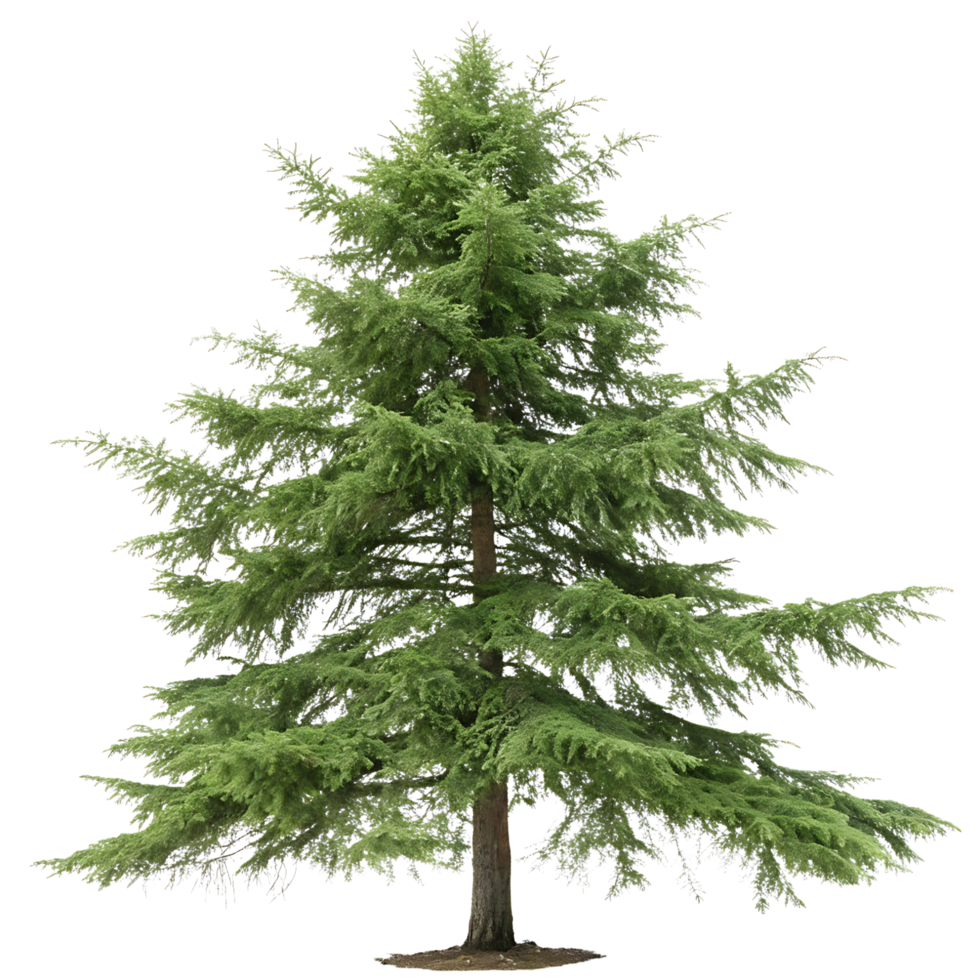 Towering eastern hemlock tree with vibrant green needles isolated on a pure Transparent Background emphasizing the trees natural symmetry png