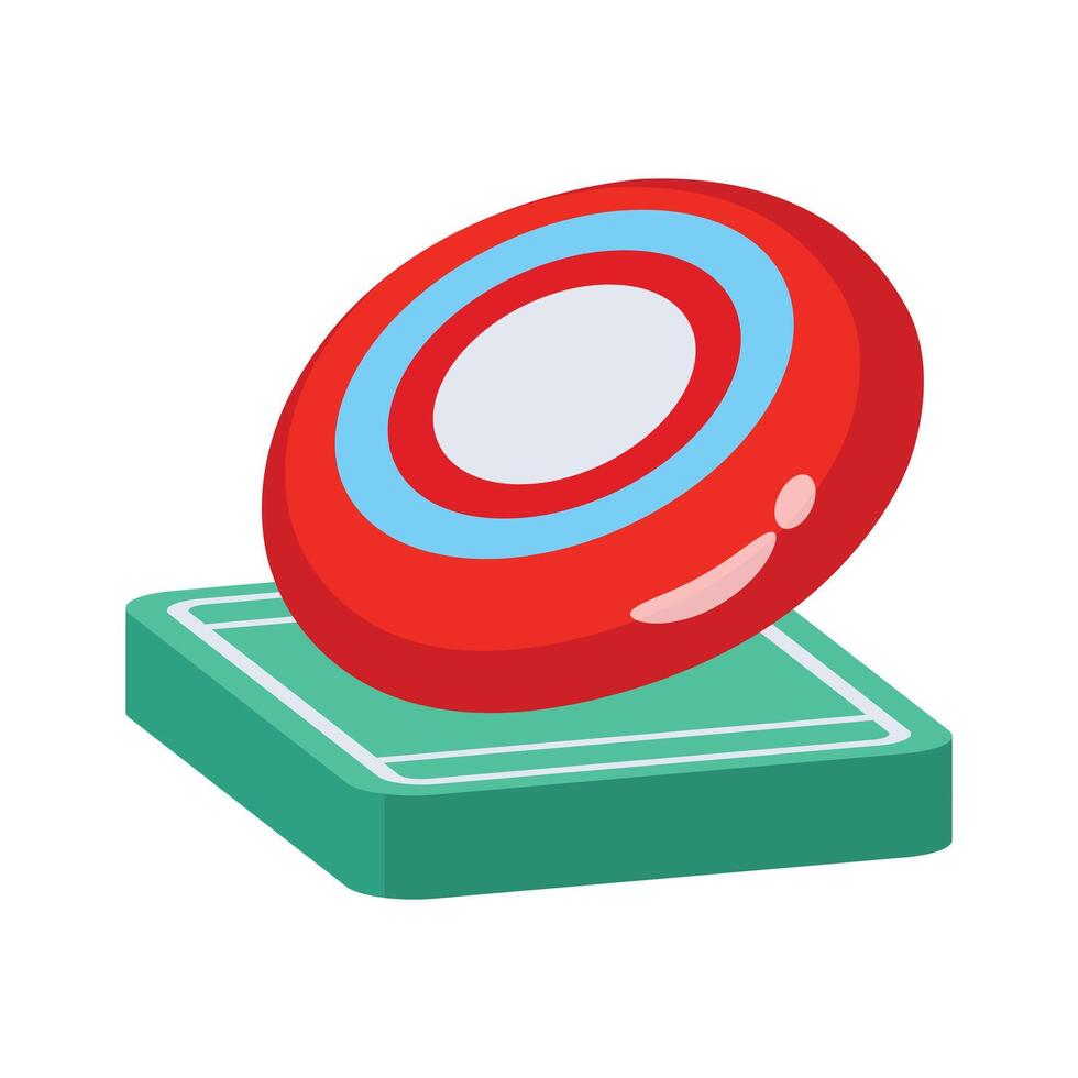 Ready to use 3d style icon of frisbee disc vector