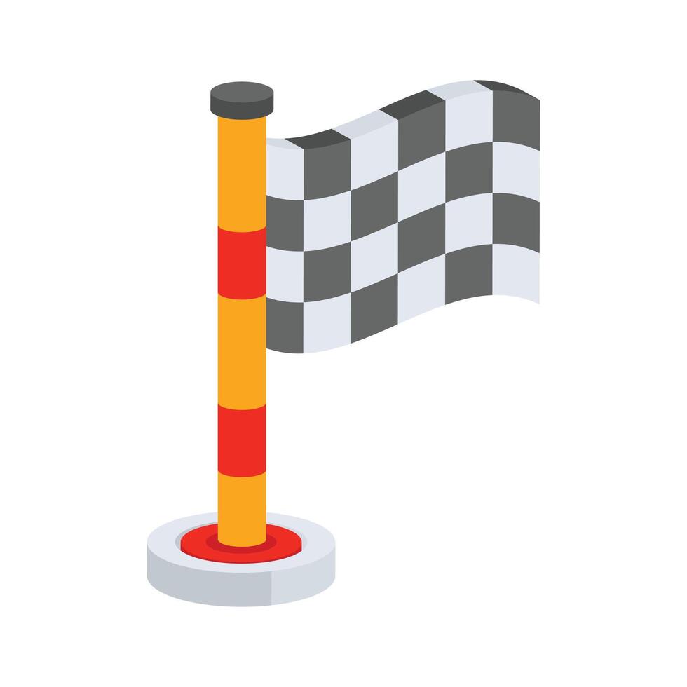 Get a glimpse of sports flag 3d style icon vector