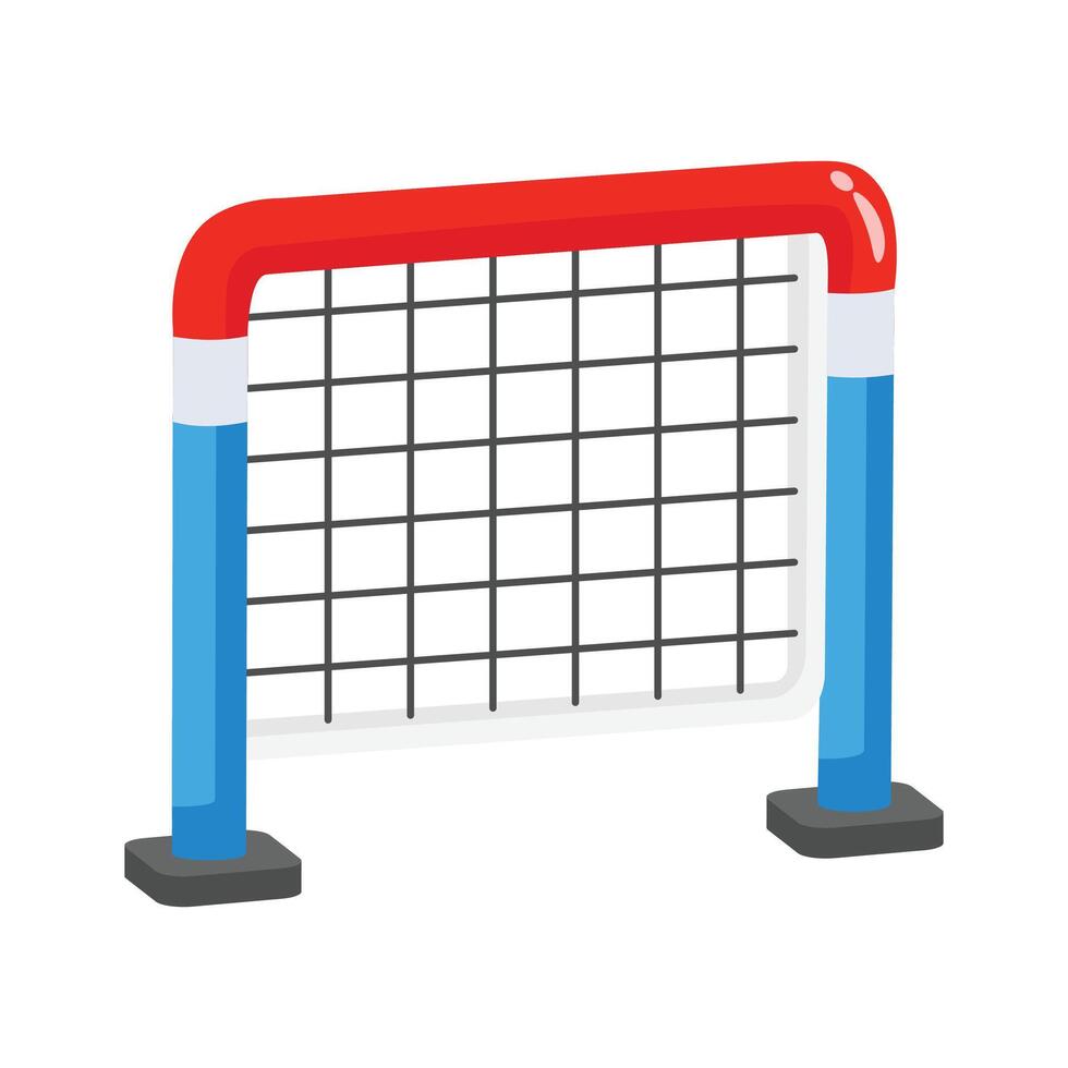 Download our premium 3d style icon of soccer goal post vector