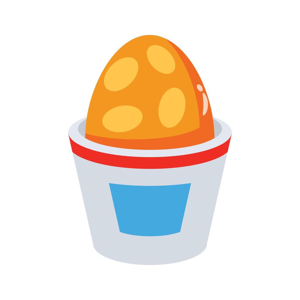 Handy 3d style icon of painted easter cup vector