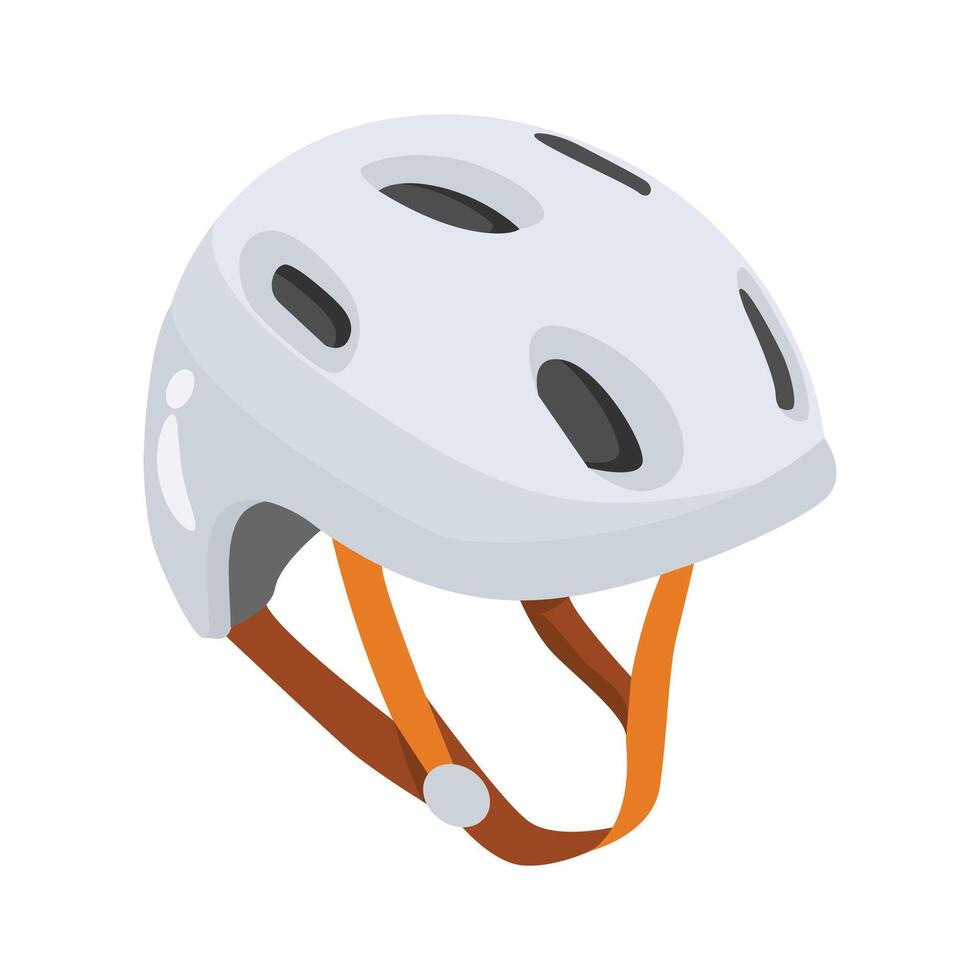 Get a glimpse of this catchy 3d style icon of cycle helmet vector