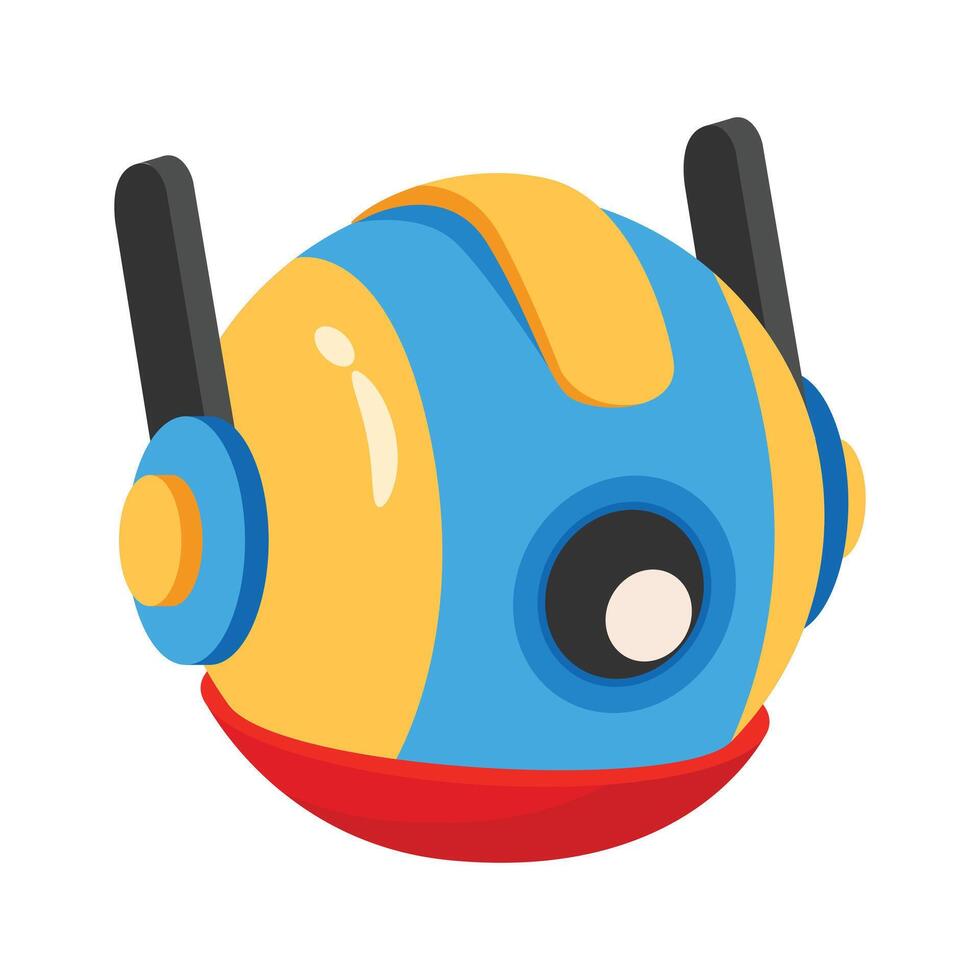 Have a look at our trendy 3d icon of robot camera vector