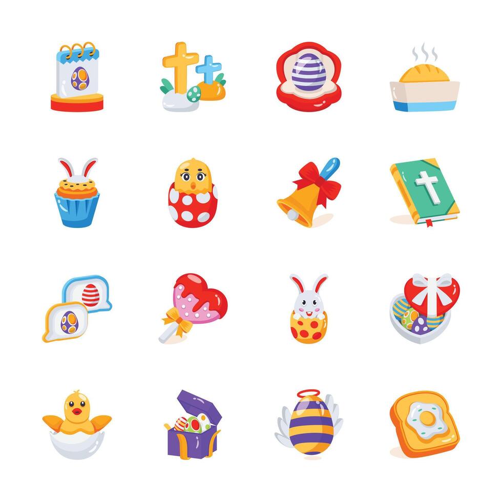 Have a look at this premium set of easter celebration 3d icons vector