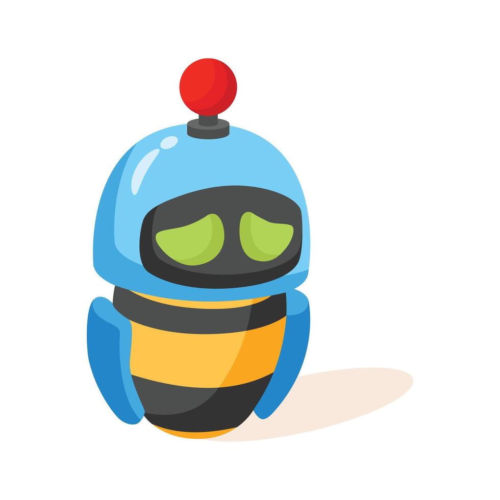 un bien diseñado 3d estilo icono de robot asistente vector