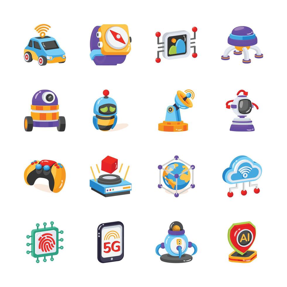 Get a glimpse of our smart technology devices 3d icons vector
