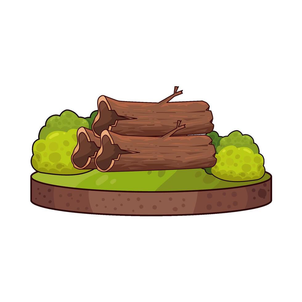 three trunk near the bush vector