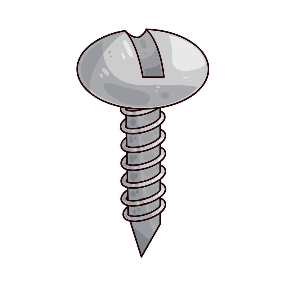 metal screws illustration vector