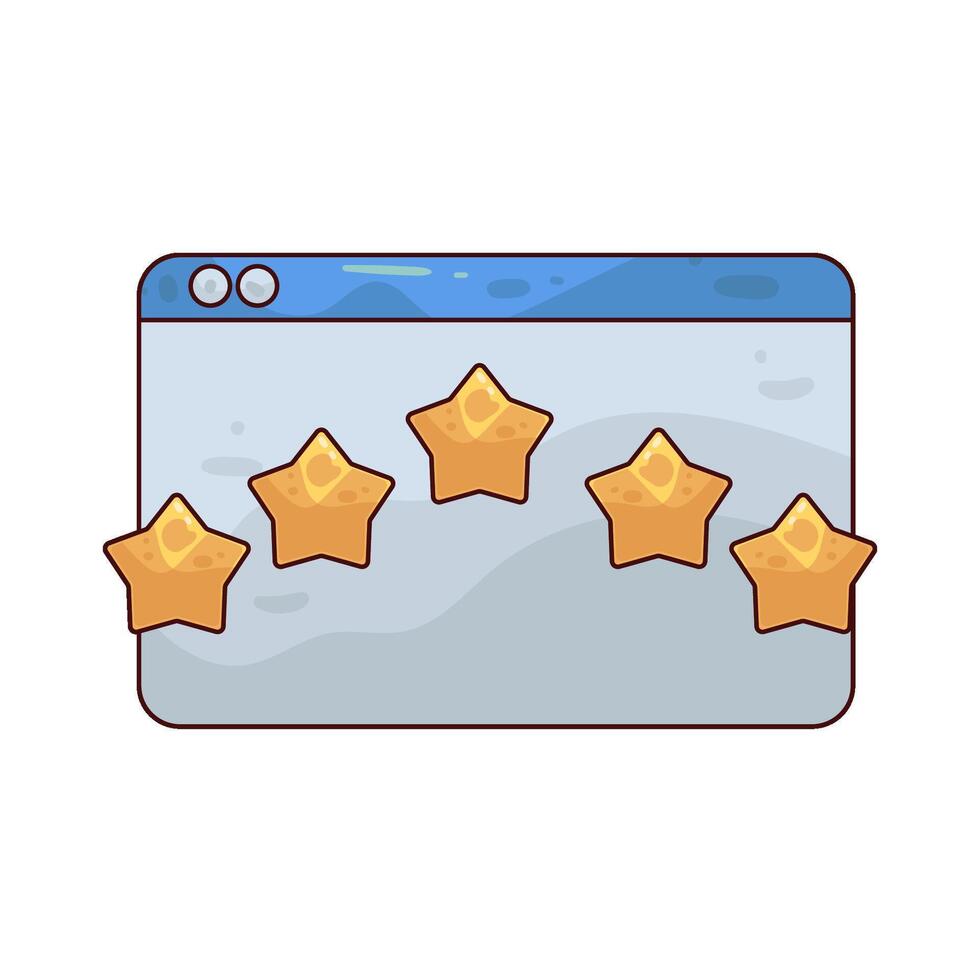 six stars illustration vector