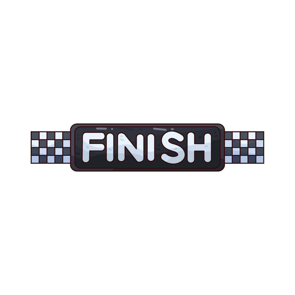 illustration of finish line vector