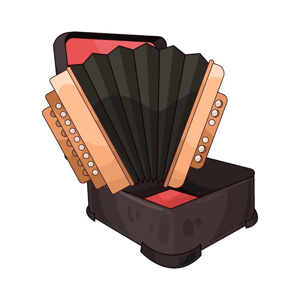 accordion with box vector