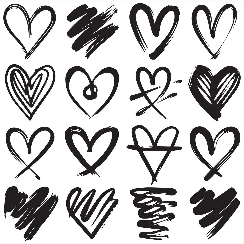 Infinite Devotion Handcrafted Love Silhouette Set for Eternal Bonds vector