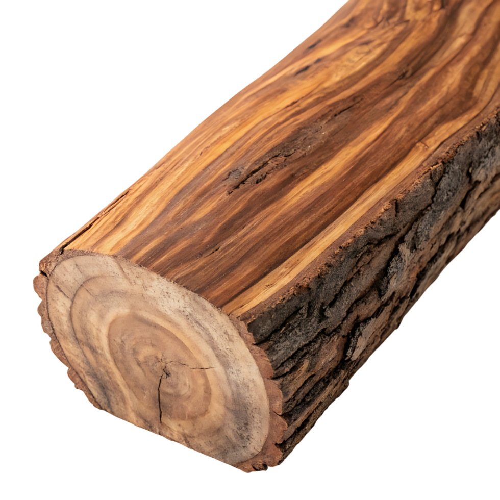 polished ironwood log with visible grain creating a detailed surface ideal for product showcasing or woodworking projects png