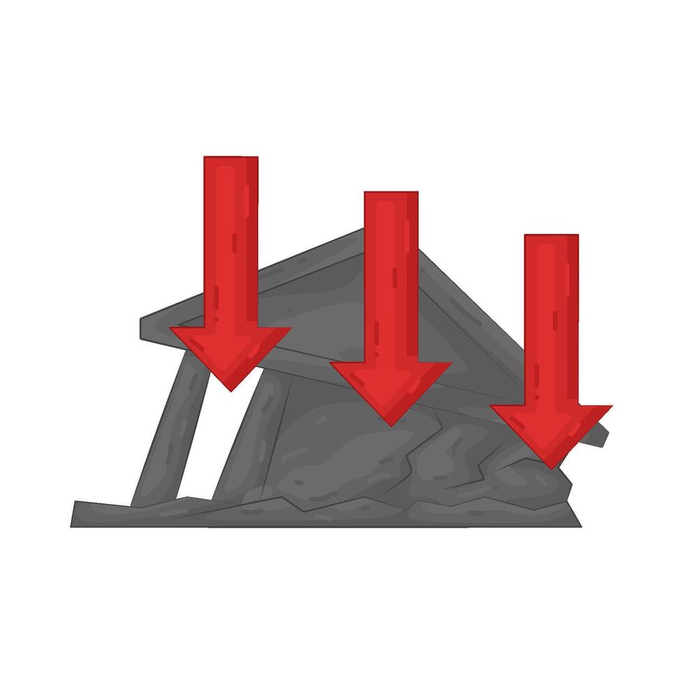 Illustration of Bank failure vector