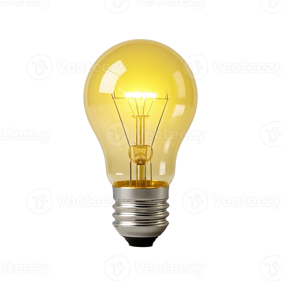 Retro Style Incandescent Lightbulb Emitting A Soft Glow Transparent Background png