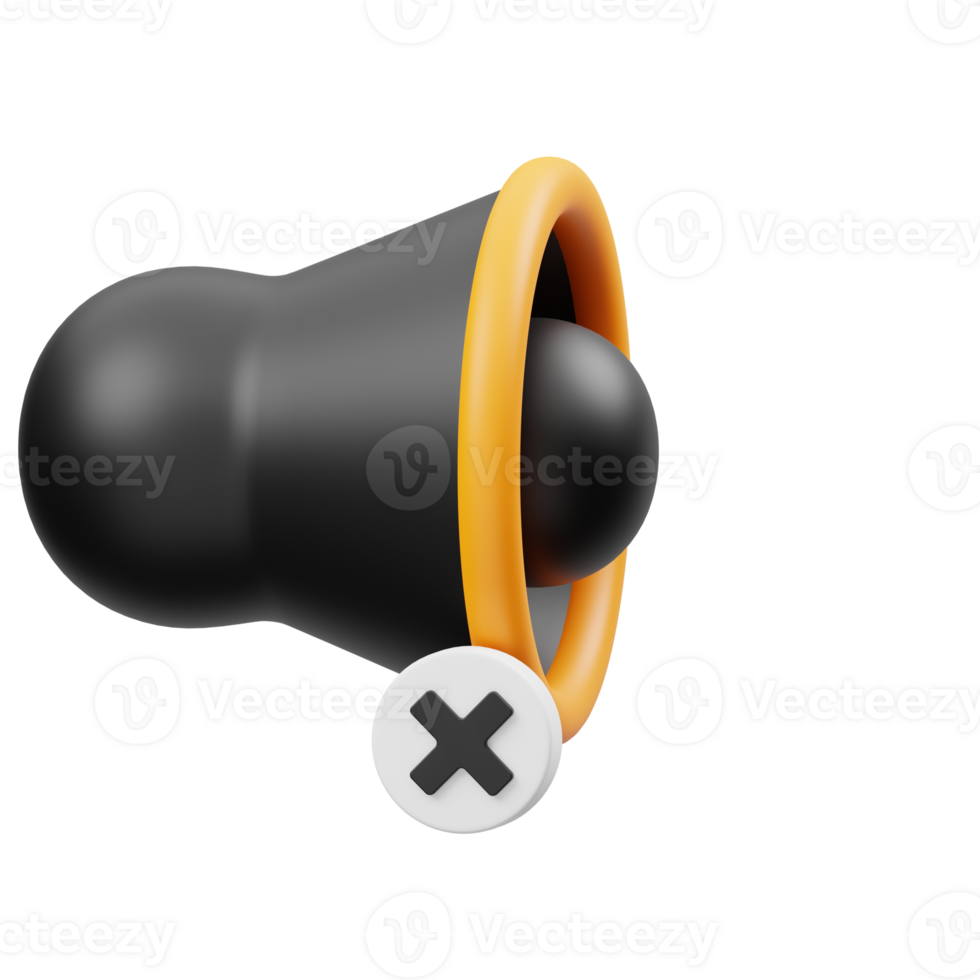 Mute 3D Illustration png