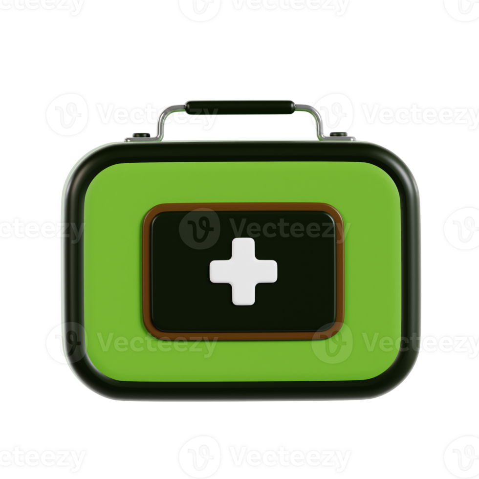 Fist Aid Kit 3D Illustration png