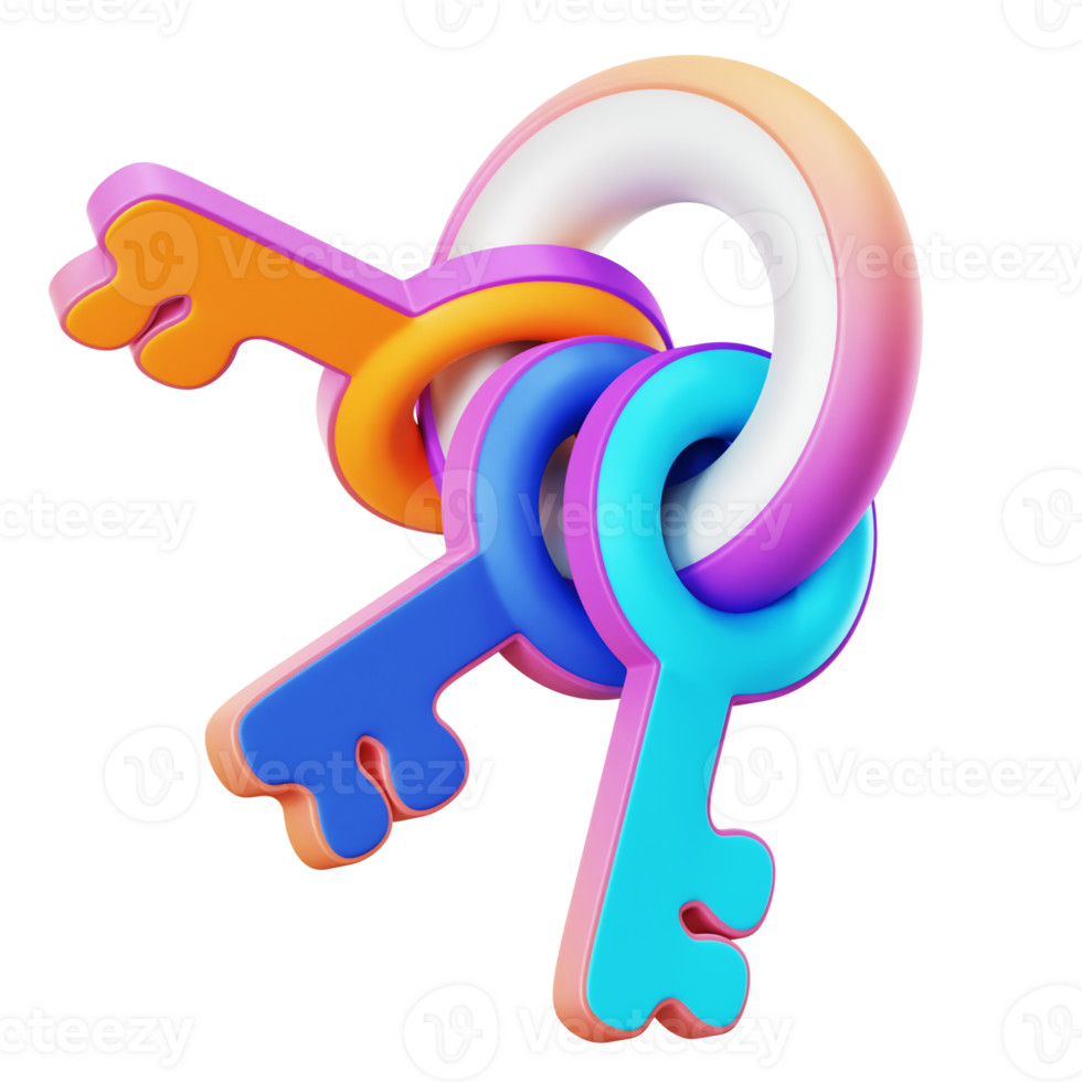 Key Icon 3D illustrations png