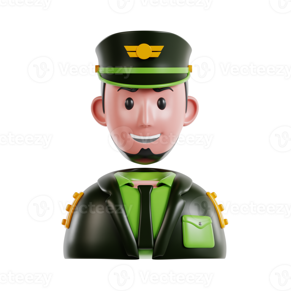 Captain 3D Illustration png