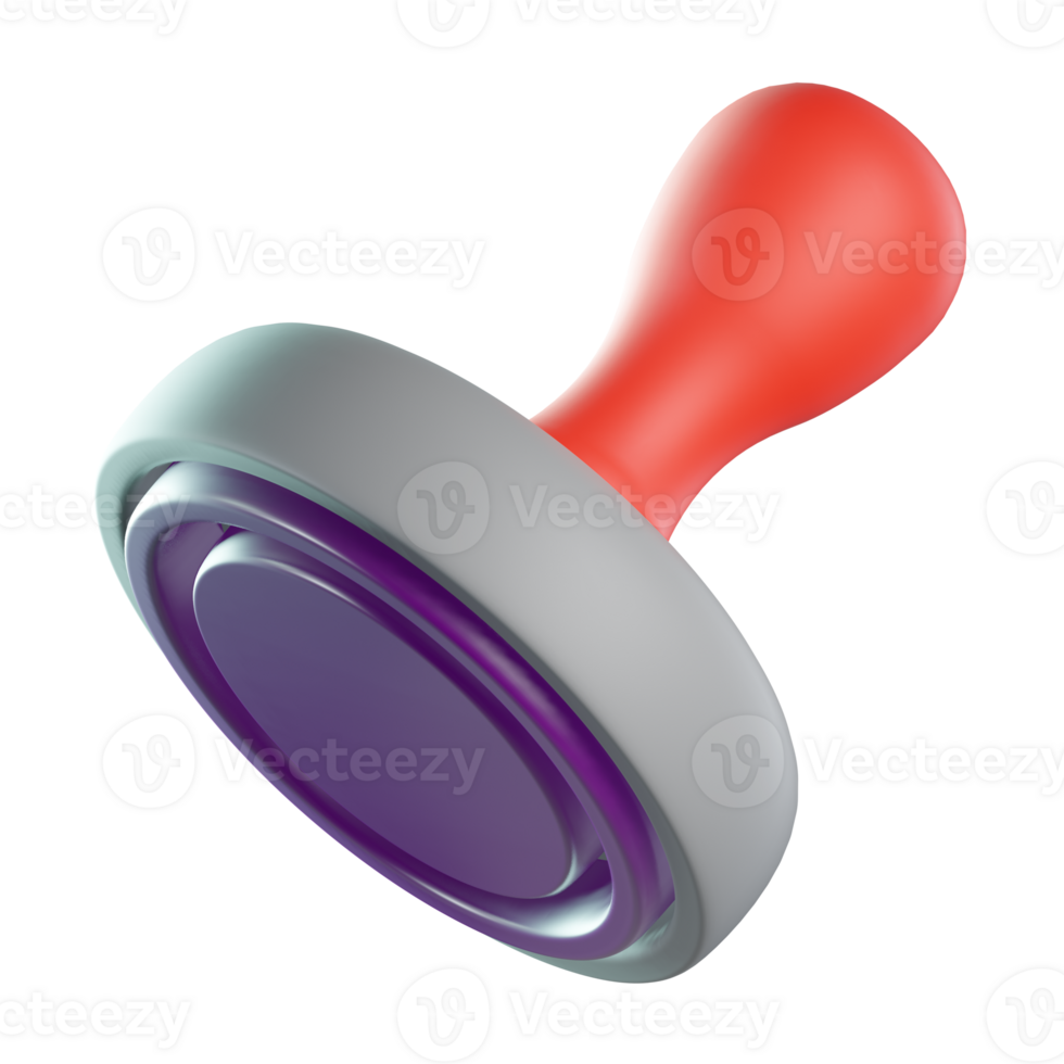 Stamp 3D illustration png