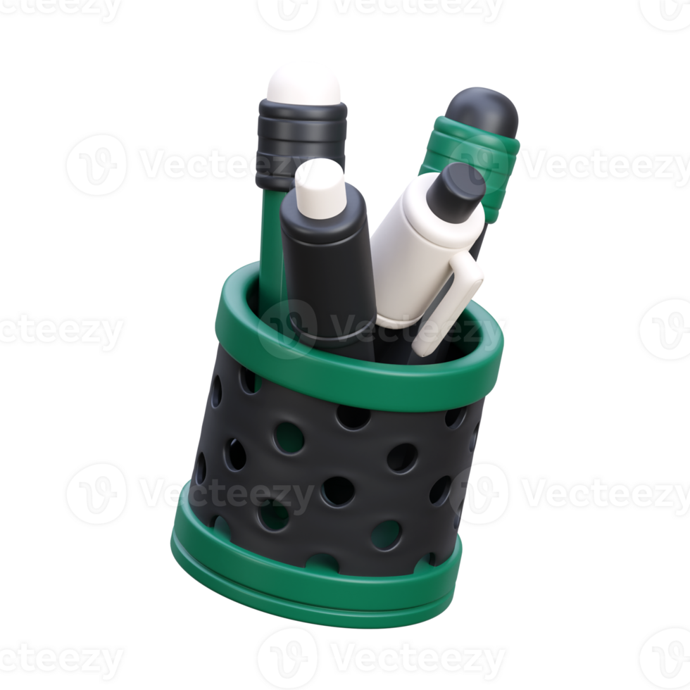 Pen holder 3D Illustration png