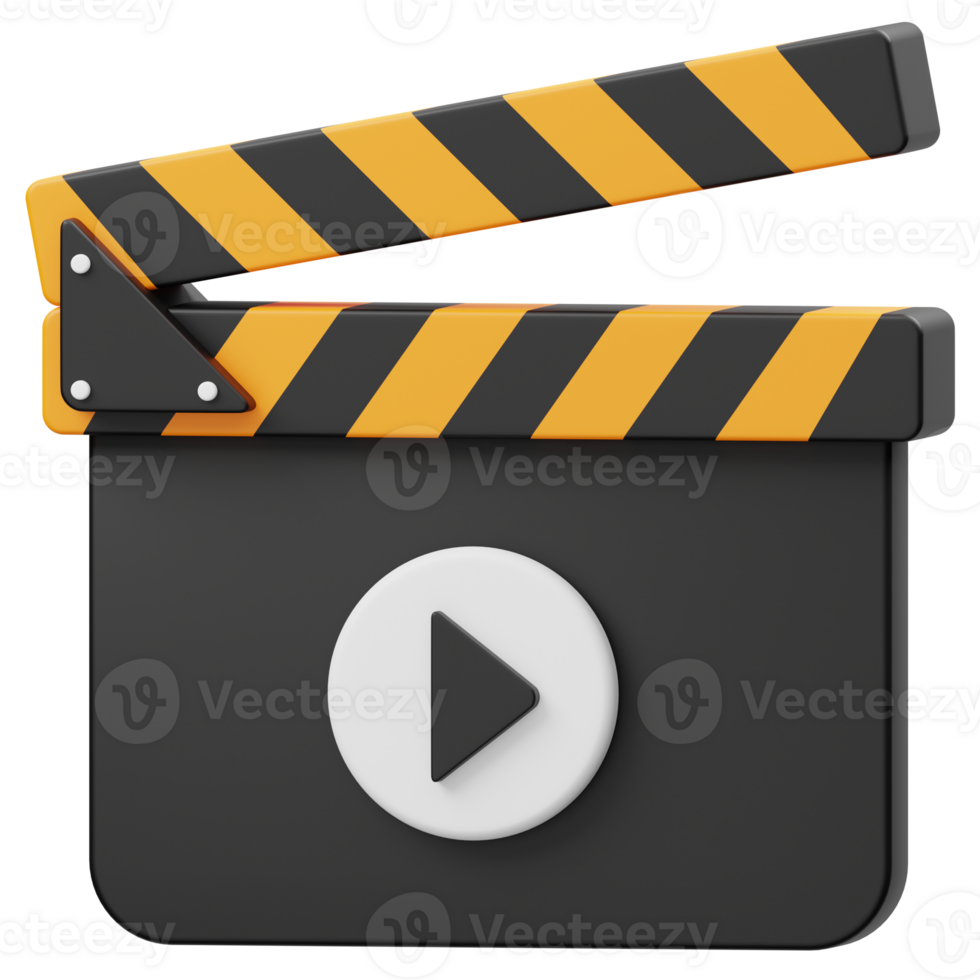 Clapperboard 3D Illustration png