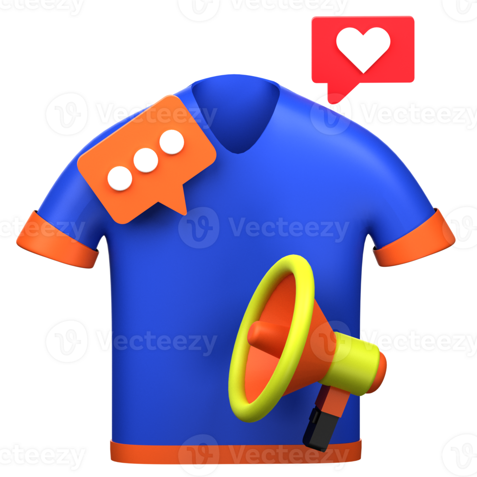 merchandise cloth 3D icon Illustration png