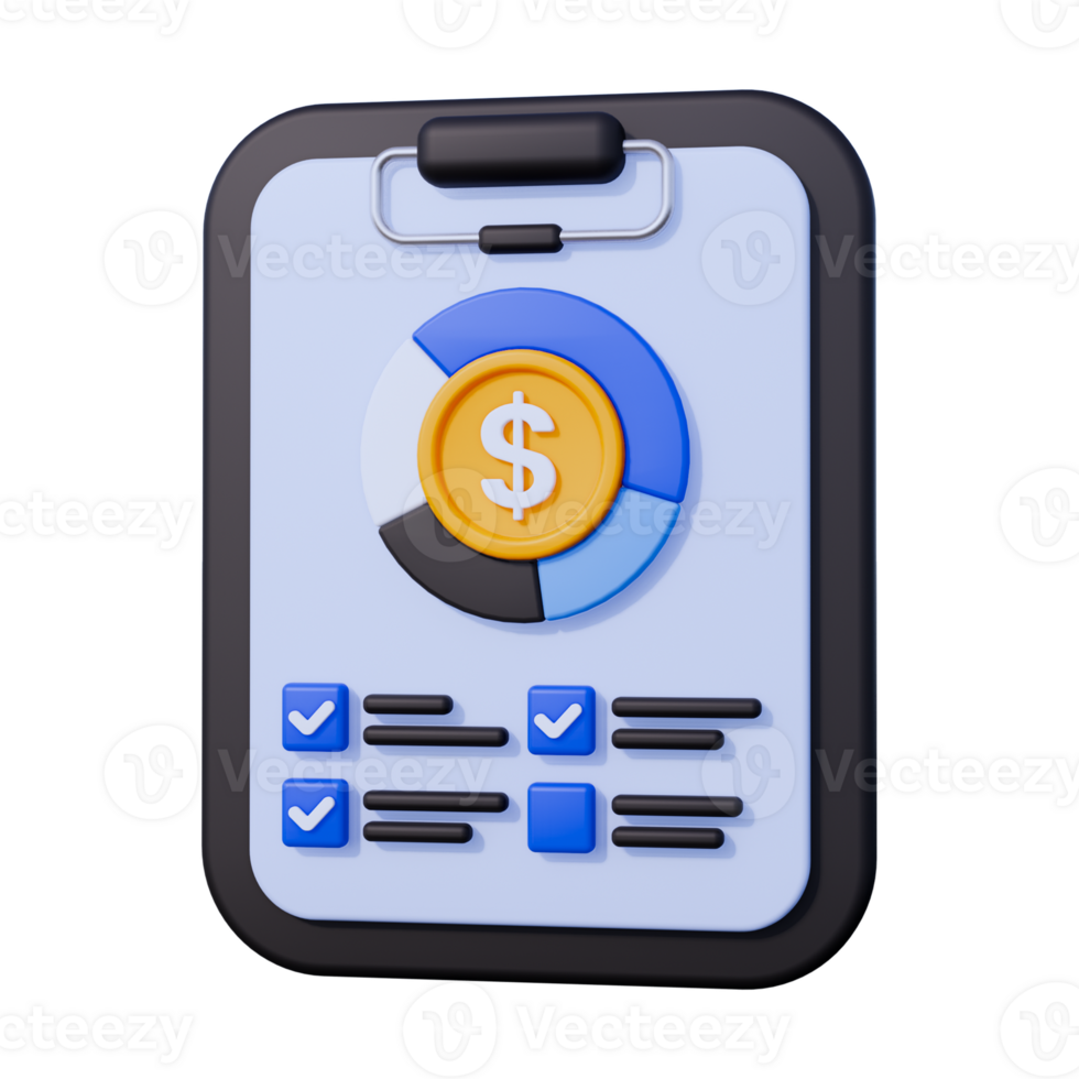 online accounting 3D Illustration png