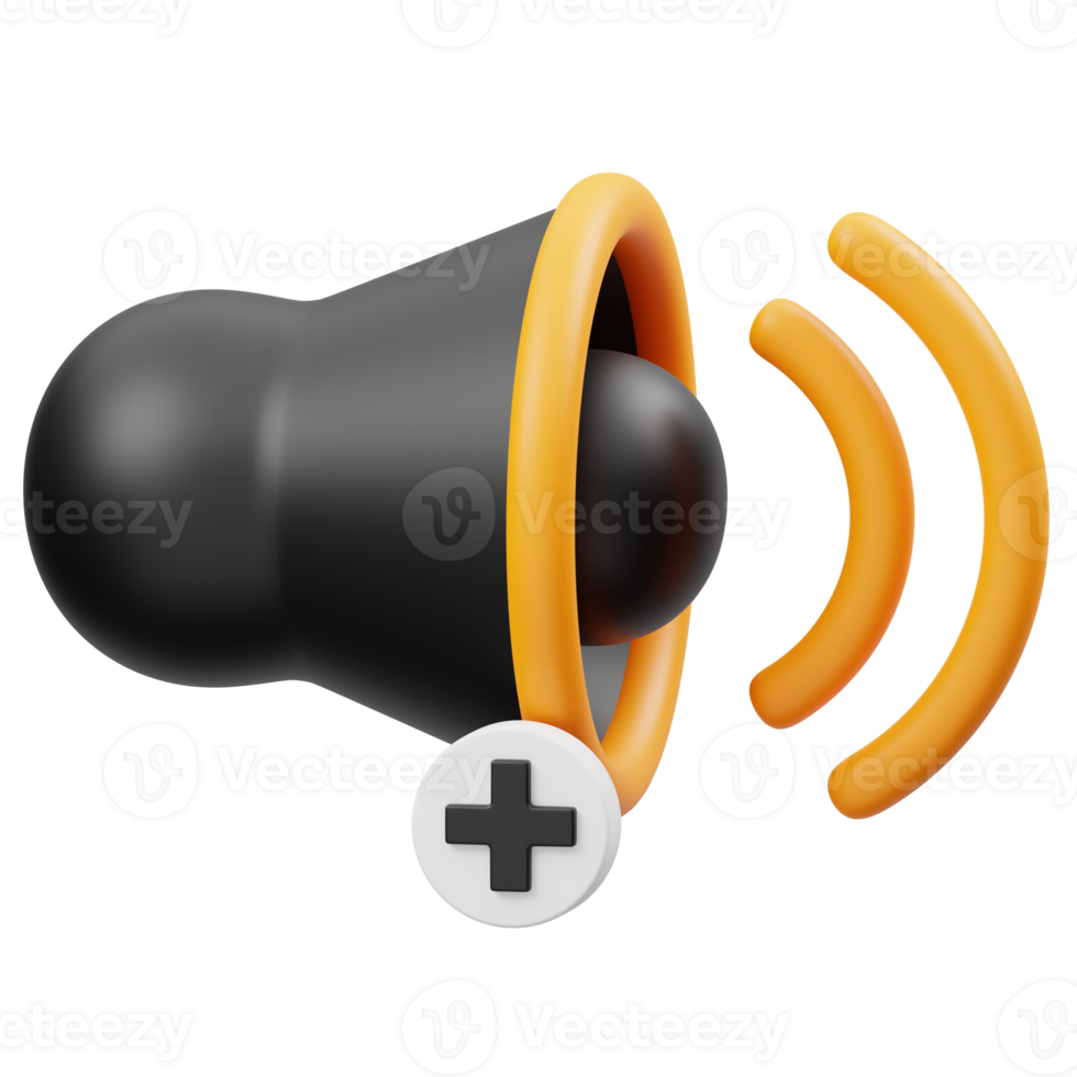 Increase Volume 3D Illustration png