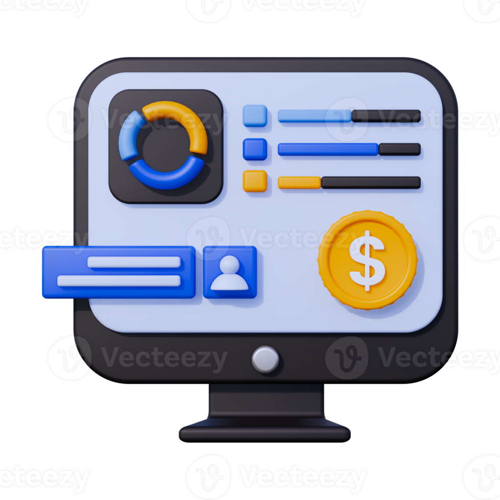 accounting software 3D Illustration png